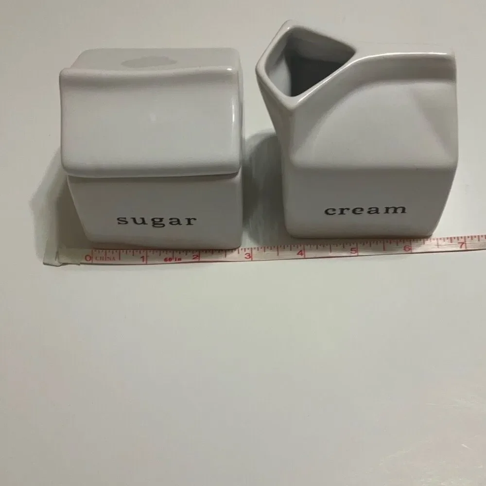 Crate&Barrel White Sugar and Cream Set